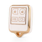 Nano High Quality Cover For Ford Remote Key 4 Button White Color Ford-M11J4