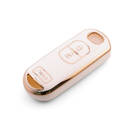 Nuova cover aftermarket nano di alta qualità per chiave telecomando Mazda a 3 pulsanti, colore bianco MZD-A11J3B | Emirates Keys -| thumbnail