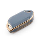 New Aftermarket Nano High Quality Cover For Kia Remote Key 8 Button Gray Color KIA-S11J8 | Emirates Keys -| thumbnail