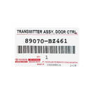 New Toyota Raize 2023 Genuine / OEM Remote Key 2 Buttons 433MHz OEM Part Number: 89070-BZ461 / 89070-BZ462 | Emirates Keys -| thumbnail