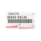 New Toyota Land Cruiser Prado 2018 Genuine / OEM Smart Remote Key 3 Buttons 315.11/314.35MHz OEM Part Number: 89904-60L40, 8990460L40 - FCC ID: HYQ14FGL | Emirates Keys -| thumbnail