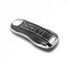 New Aftermarket Nano High Quality Cover For Porsche Remote Key 3 Button Black Color Silver Frame PSC-B11Y | Emirates Keys -| thumbnail