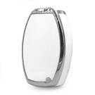 غطاء نانو لمفتاح ريموت مرسيدس بنز A11Y3 بثلاثة أزرار وإطار فضي أبيض | MK3 -| thumbnail