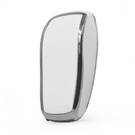 Nano Cover For Mercedes Remote Key 4 Button White Silver Frame Benz-B11Y4 | MK3 -| thumbnail