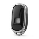 Чехол Nano для дистанционного ключа Honda с 3 кнопками, черный цвет, серебристая рамка HD-G11Y3B | MK3 -| thumbnail