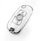 New Aftermarket Nano High Quality Cover For Buick Remote Key 4 Button White Color Silver Frame BK-C11Y | Emirates Keys -| thumbnail