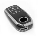 New Aftermarket Nano High Quality Cover For Toyota Remote Key 2 Button Black Color Silver Frame TYT-A11Y2 | Emirates Keys -| thumbnail