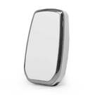 Нано-чехол для дистанционного ключа Toyota с 2 кнопками, белый цвет, серебристая рамка TYT-A11Y2 | MK3 -| thumbnail