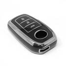 New Aftermarket Nano High Quality Cover For Toyota Remote Key 3 Button Black Color Silver Frame TYT-A11Y3 | Emirates Keys -| thumbnail