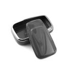 New Aftermarket Nano High Quality Cover For Toyota Remote Key 4 Button Dark Gray Color Silver Frame TYT-B11Y4 | Emirates Keys -| thumbnail