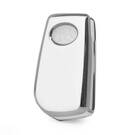 Nano Cover For Toyota Remote Key 2 Button White Color Silver Frame TYT-C11Y2 | MK3 -| thumbnail