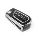 New Aftermarket Nano High Quality Cover For Toyota Remote Key 4 Button Black Color Silver Frame TYT-C11Y4 | Emirates Keys -| thumbnail