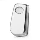 Nano Cover For Toyota Remote Key 4 Button White Color Silver Frame TYT-C11Y4 | MK3 -| thumbnail