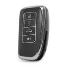 Нано Высококачественный Чехол Для Дистанционного Ключа Lexus 4 Кнопки Черный Цвет Серебряная Рамка LXS-A11Y4