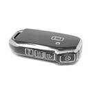 New Aftermarket Nano High Quality Cover For KIA Remote Key 5 Button Black Color Silver Frame KIA-C11Y5 | Emirates Keys -| thumbnail