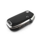 New Aftermarket Nano High Quality Cover For KIA Remote Key 4 Button Black Color Silver Frame KIA-T11Y4 | Emirates Keys -| thumbnail