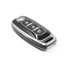 New Aftermarket Nano High Quality Cover For Nissan Remote Key 3 Button Black Color Silver Frame NS-C11Y3A | Emirates Keys -| thumbnail