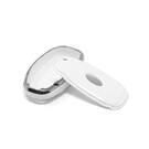 New Aftermarket Nano High Quality Cover For Hyundai Remote Key 4 Button White Color Silver Frame HY-D11Y4A | Emirates Keys -| thumbnail