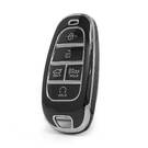 Nano High Quality Cover For Hyundai Remote Key 5 Button Black Color Silver Frame HY-H11Y5