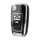 Nano High Quality Cover For Chevrolet Remote Key 3 Button Black Color Silver Frame CRL-A11Y3