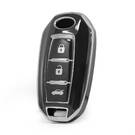 Nano High Quality Cover For Infiniti Remote Key 3 Button Black Color Silver Frame IFNT-A11J