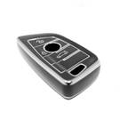 New Aftermarket Nano High Quality Cover For BMW Remote Key 3 Button Black Color Silver Frame BMW-B11Y3 | Emirates Keys -| thumbnail