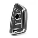 Nano High Quality Cover For BMW Remote Key 3 Button Black Color Silver Frame BMW-B11Y3