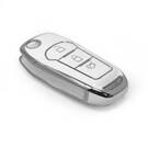 New Aftermarket Nano High Quality Cover For Ford Remote Key 3 Button White Color Silver Frame Ford-F11Y | Emirates Keys -| thumbnail