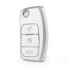 Nano High Quality Cover For Ford Remote Key 3 Button White Color Silver Frame Ford-G11Y