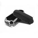 New Aftermarket Nano High Quality Cover For Jeep Remote Key 3 Button Black Color Silver Frame Jeep-B11Y3 | Emirates Keys -| thumbnail