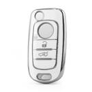 Nano High Quality Cover For Fiat Remote Key 3 Button White Color Silver Frame FIAT-C11Y3B