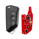 New Xhorse VVDI Key Tool VVDI2 Wire Flip Remote Key All Black 3 Buttons VW Type XKGA83EN 2nd Generation ( New Version of XKGA81EN ) | Emirates Keys -| thumbnail