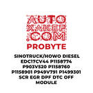 Module de désactivation du code défaut (DTC) pour SINOTRUCK / HOWO Diesel EDC17CV44 P1158774 P903V520 P1158760 P1158901 P949V791 P1499301