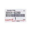 Nuevo Toyota Rav4 2019-2023 Llave remota inteligente genuina / OEM 3+1 botones 433MHz Corea SPEC Número de pieza OEM: 8990H-42260 - FCC ID: B2T2K2A | Cayos de los Emiratos -| thumbnail