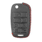 Кожаный чехол для Kia Flip Remote Key 5+1 Buttons KA-L | МК3 -| thumbnail