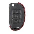 Funda de cuero para Hyundai Flip Remote Key 3 Botones | mk3 -| thumbnail