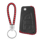 Funda de cuero para Toyota Flip Smart Remote Key 2 botones