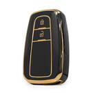 Cubierta Nano de alta calidad para Toyota Prius C-RH Prado, llave remota, 2 botones, Color negro