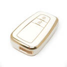 nueva cubierta de alta calidad nano del mercado de accesorios para toyota prius c-rh prado llave remota 2 botones color blanco | Claves de los Emiratos -| thumbnail