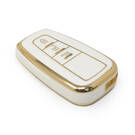 nueva cubierta de alta calidad nano del mercado de accesorios para toyota prius c-rh prado llave remota 3 botones color blanco | Claves de los Emiratos -| thumbnail