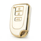 Nano cubierta de alta calidad para Toyota Vios Yaris llave remota 3 botones Color blanco