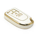 nueva cubierta de alta calidad nano del mercado de accesorios para toyota vios yaris llave remota 3 botones color blanco | Claves de los Emiratos -| thumbnail