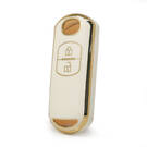 Nano Cover di alta qualità per chiave telecomando Mazda 2 pulsanti colore bianco