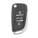 Citroen Flip Remote Key Shell 3 botões sem suporte de bateria