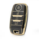Нано Высококачественная крышка для KIA Remote Key 4 Кнопки Auto Start SUV Черный цвет