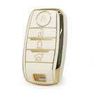 Нано Высококачественная крышка для KIA Remote Key 4 Кнопки Auto Start SUV Белый цвет
