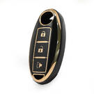 Nano  High Quality Cover For Nissan Remote Key 2+1 Buttons Black Color