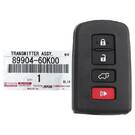 New Toyota Land Cruiser 2016-2017 Genuine / OEM Smart Key 4 Buttons 433MHz OEM Part Number: 89904-60K00 / 89904-60K60 / 89904-60K01 , FCCID: BH1EW | Emirates Keys -| thumbnail