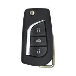 Guscio chiave telecomando Toyota Corolla Flip 3 pulsanti tipo porta batteria grande