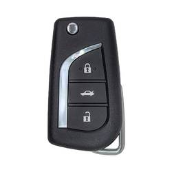 Guscio chiave telecomando Toyota Corolla Flip 3 pulsanti Portabatteria piccolo tipo lama VA2